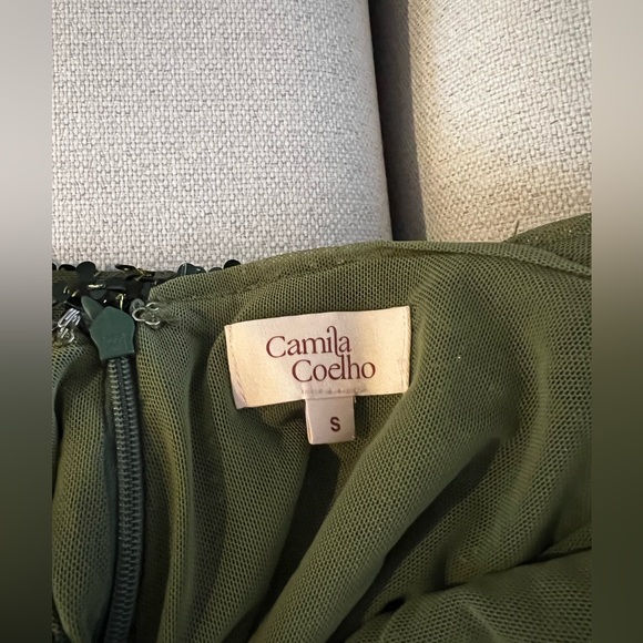 Camila Coelho Collection Emma Maxi Dress in Dark Olive - can ship before NYE! - Picture 8 of 9